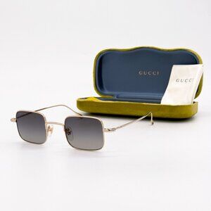 NEW GUCCI SUNGLASSES GG1813S 001 GOLD/GRAY WOMEN EYEWEAR GUCCI